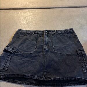 SHEIN Dark Denim cargo style Mini Skirt